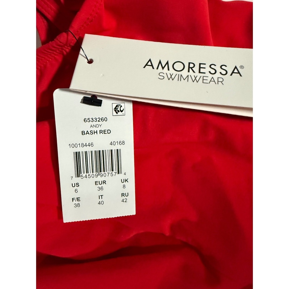 NWT Amoressa by Miraclesuit Discotheque Andy Red Shaping Underwire Swimsuit 6 - Picture 10 of 16